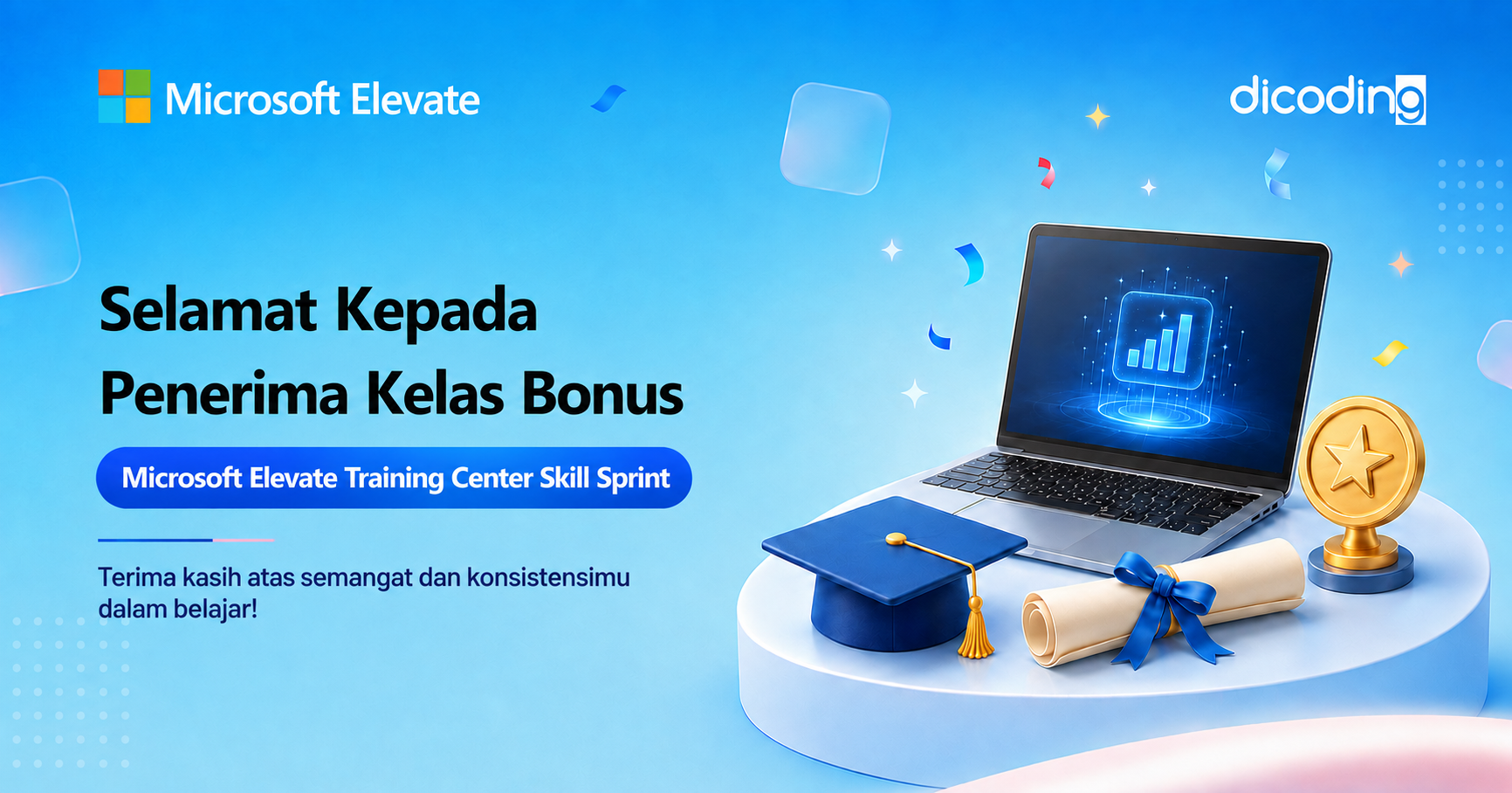 Pengumuman Penerima Kelas Bonus Microsoft Elevate Training Center Skill Sprint